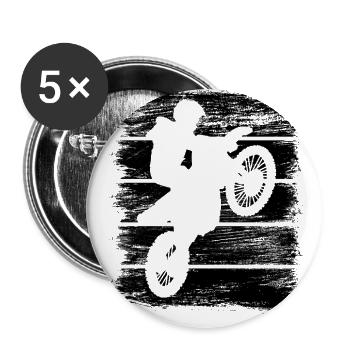 Motocross Lover - Buttons large 2.2'' (5-pack) - white