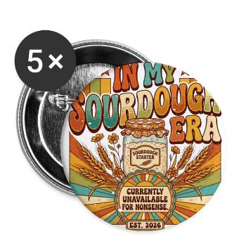In My Pain Era Levain Levain Indisponible - Lot de 5 grands badges (2,2 po) - blanc - Devant