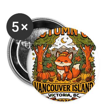 Autumn On Vancouver Island Victoria BC - Buttons large 2.2'' (5-pack) - white