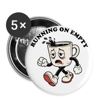 Exhausted Coffee Mug Runner - Buttons large 2.2'' (5-pack) - white