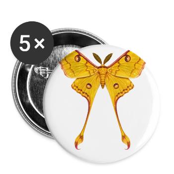 Comet Moth Argema mittrei Cartoon Style - Buttons large 2.2'' (5-pack) - white