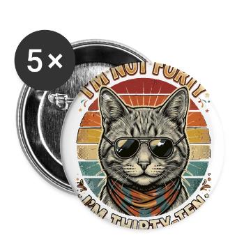 I'm not 40 Im 30 Ten Birthday - Buttons large 2.2'' (5-pack) - white