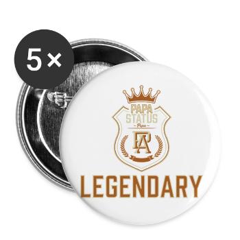 Legendary Papa Grandpa Grandfather - Buttons large 2.2'' (5-pack) - white