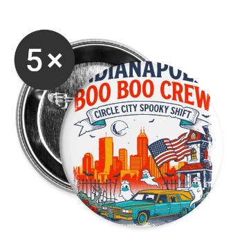 Indianapolis Circle City Spooky Shift Retro - Buttons large 2.2'' (5-pack) - white