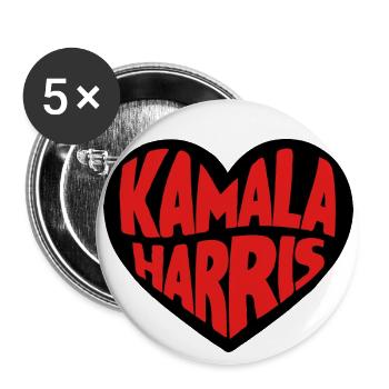 Kamala Harris - Buttons large 2.2'' (5-pack) - white