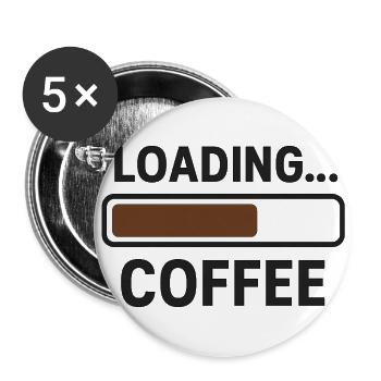Loading Coffee Progress Bar - Buttons large 2.2'' (5-pack) - white