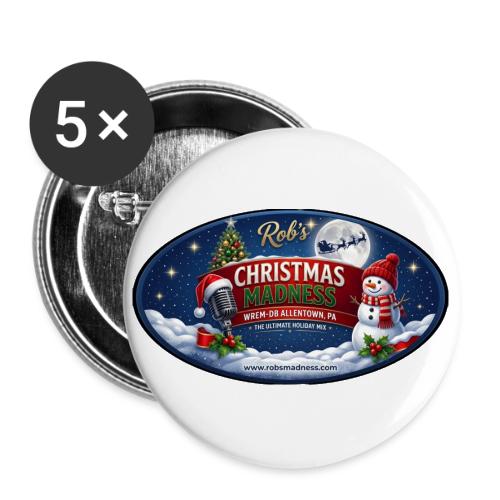 Rob's Christmas Madness WREM-DB - Buttons large 2.2'' (5-pack)
