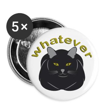 Whatever Kitty | NickerStickers Loaf Cat - Buttons large 2.2'' (5-pack) - white