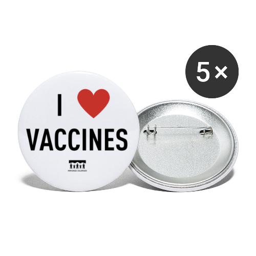I heart vaccines black Immunize Colorado Logo - Buttons large 2.2'' (5-pack)