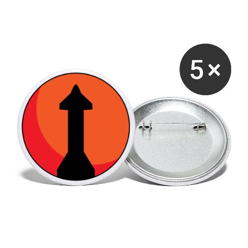 Starship Rocket Spacecraft Silhouette with Mars - Buttons large 2.2'' (5-pack)