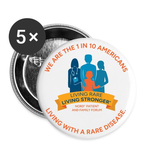 Living Rare, Living Stronger - Buttons large 2.2'' (5-pack)