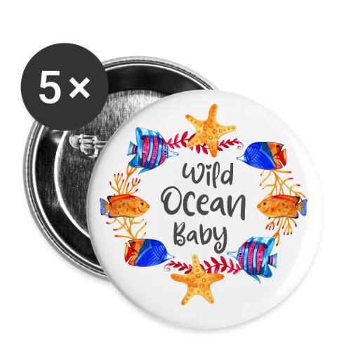 Wild ocean baby - Buttons large 2.2'' (5-pack)
