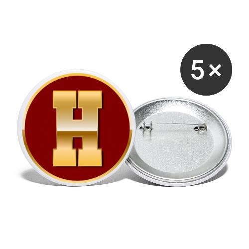 Letter H – Capital Varsity Alphabet Monogram - Buttons large 2.2'' (5-pack)