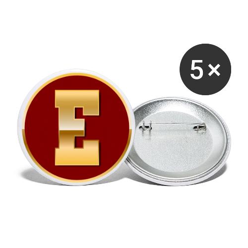 Letter E – Capital Varsity Alphabet Monogram - Buttons large 2.2'' (5-pack)