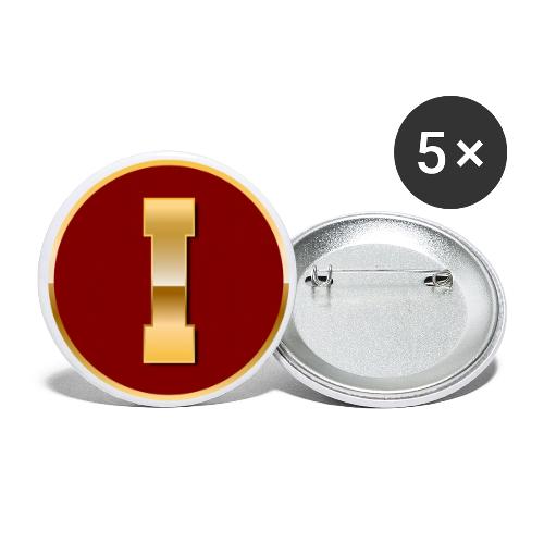 Letter I – Capital Varsity Alphabet Monogram - Buttons large 2.2'' (5-pack)