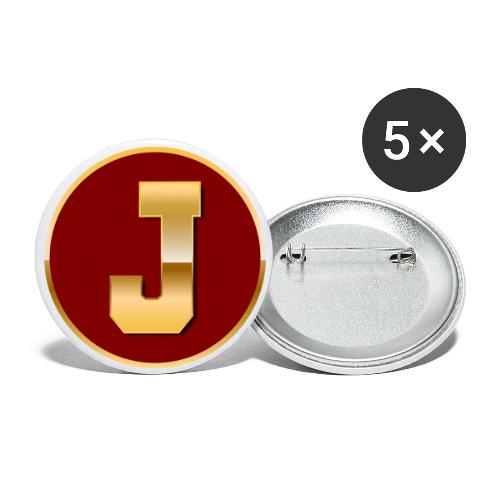Letter J – Capital Varsity Alphabet Monogram - Buttons large 2.2'' (5-pack)
