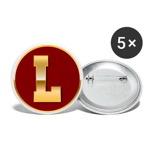 Letter L – Capital Varsity Alphabet Monogram - Buttons large 2.2'' (5-pack)