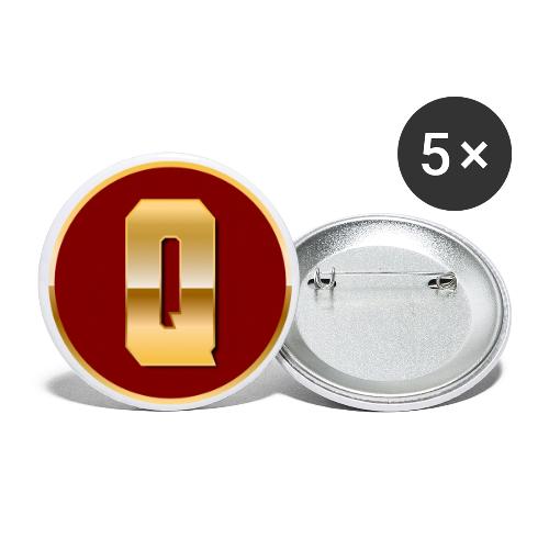 Letter Q – Capital Varsity Alphabet Monogram - Buttons large 2.2'' (5-pack)