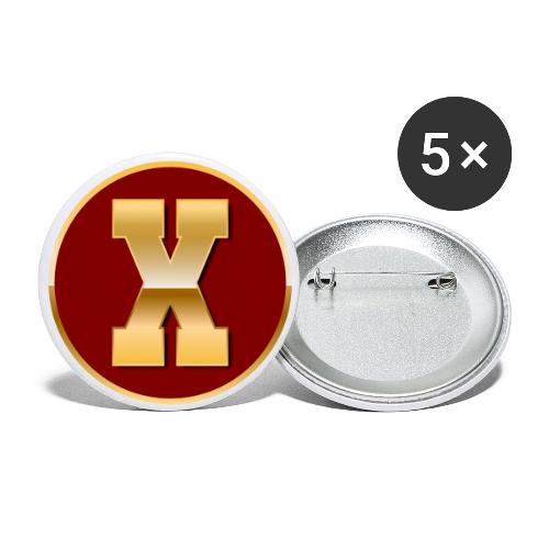 Letter X – Capital Varsity Alphabet Monogram - Buttons large 2.2'' (5-pack)