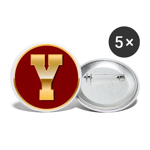 Letter Y – Capital Varsity Alphabet Monogram - Buttons large 2.2'' (5-pack)