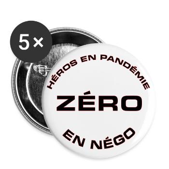 HÉROS EN PANDEMIE - Buttons large 2.2'' (5-pack) - white