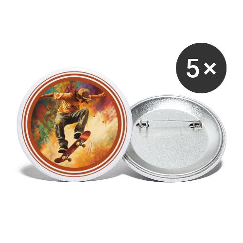 Skateboarding Mode On - Buttons large 2.2'' (5-pack)