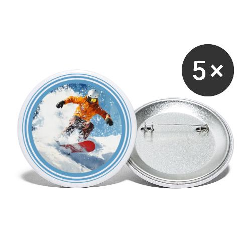 Snowboarding Edge - Buttons large 2.2'' (5-pack)