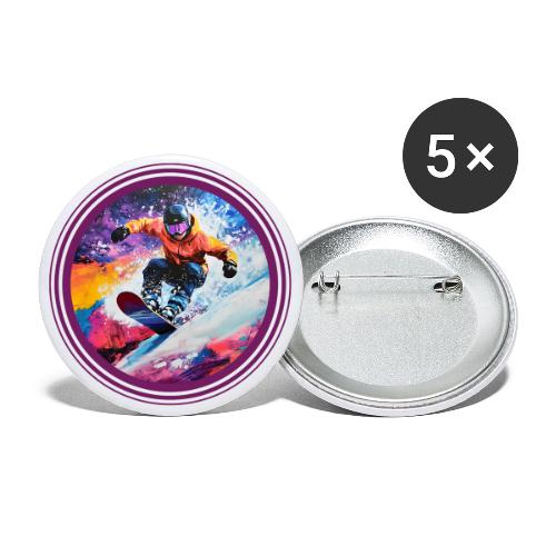 Snowboarding Spirit - Buttons large 2.2'' (5-pack)