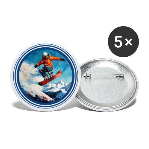 Snowboarding Vibes - Buttons large 2.2'' (5-pack)