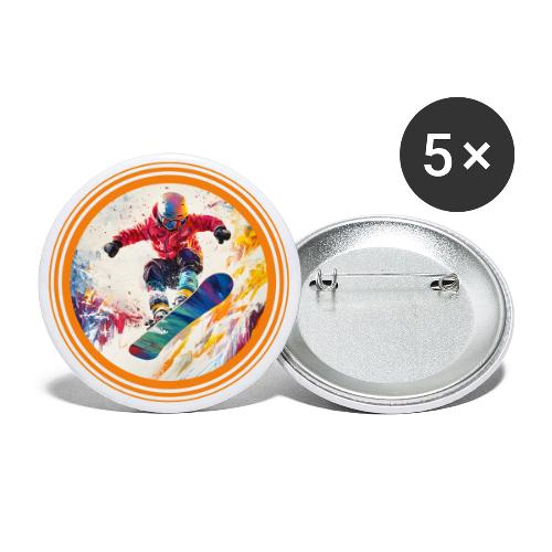 Snowboarding Horizon - Buttons large 2.2'' (5-pack)