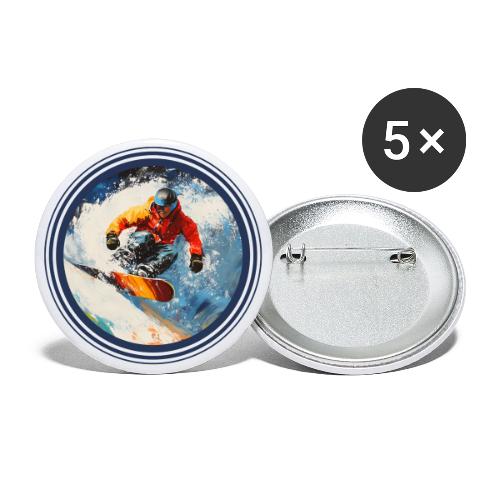 Snowboarding Rebel - Buttons large 2.2'' (5-pack)