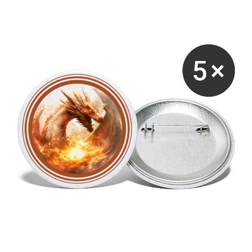 Dragon's Wrath - Buttons large 2.2'' (5-pack)