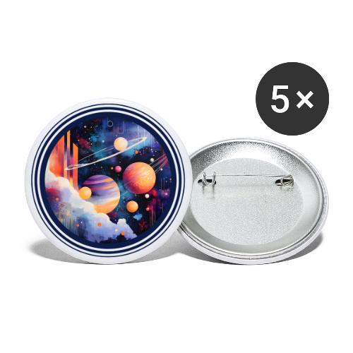 Floating Planetscape - Buttons large 2.2'' (5-pack)
