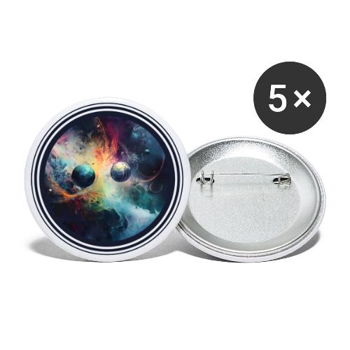 Chaotic Color Planets - Buttons large 2.2'' (5-pack)