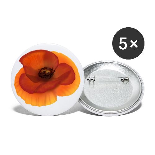 Vivid poppy - Buttons large 2.2'' (5-pack)