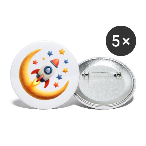 Rocket Among the Stars - Buttons large 2.2'' (5-pack)