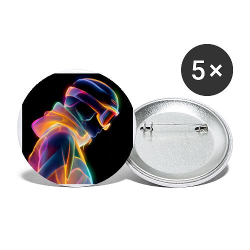 Snowboarding: Neon Gravity Ride - Buttons large 2.2'' (5-pack)