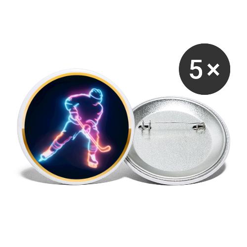 Golden Neon Hockey - Buttons large 2.2'' (5-pack)