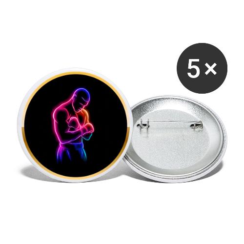 Boxing: Neon Power Guard - Buttons large 2.2'' (5-pack)