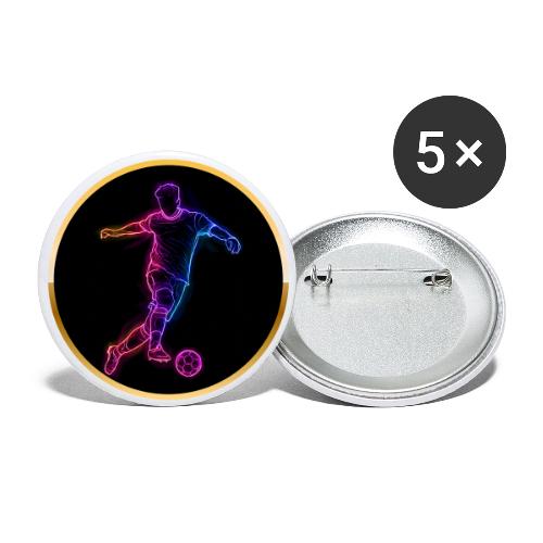 Neon Soccer Flow - Buttons large 2.2'' (5-pack)
