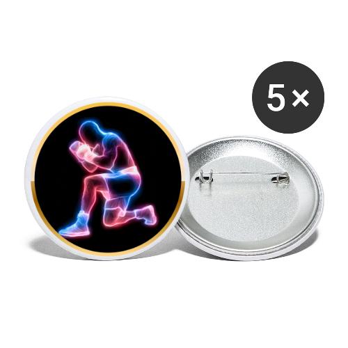 Neon Boxing Focus - Buttons large 2.2'' (5-pack)
