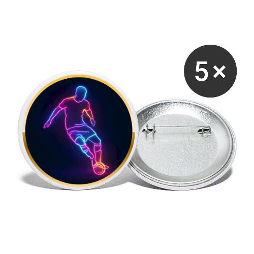 Soccer: Neon Golden Goal - Buttons large 2.2'' (5-pack)