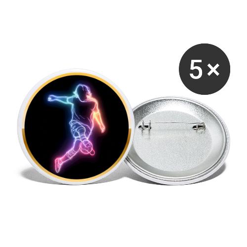 Soccer: Neon Goal Fusion - Buttons large 2.2'' (5-pack)
