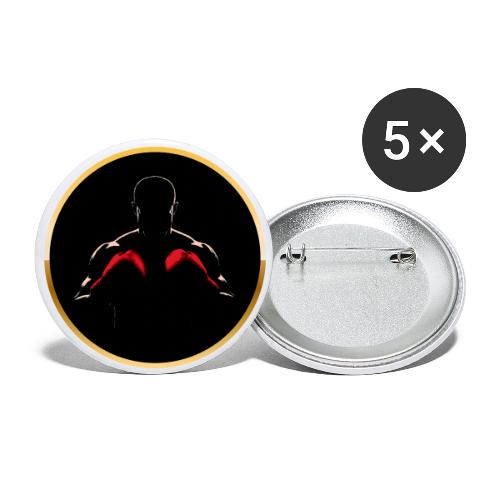 Boxing: Gold Core Muscle - Buttons large 2.2'' (5-pack)