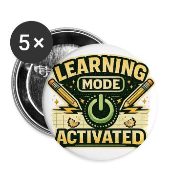 Learning Mode Activated - Buttons large 2.2'' (5-pack) - white
