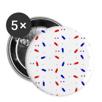 Celebrate The USA - Fourth Of July - Buttons large 2.2'' (5-pack) - white