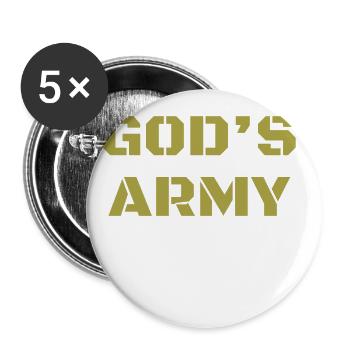 Gods Army Stencil - Buttons large 2.2'' (5-pack) - white