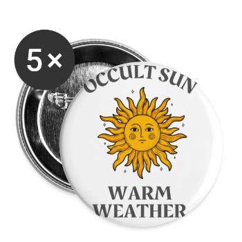 warm weather - Buttons large 2.2'' (5-pack) - white