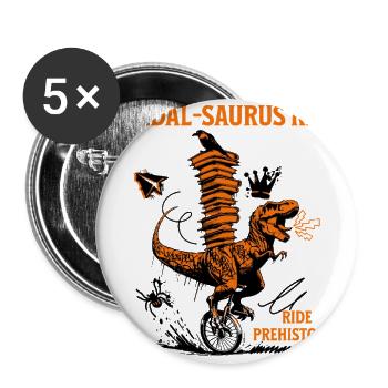 Pedal-Saurus Rex – Ride Prehistoric - Buttons large 2.2'' (5-pack) - white