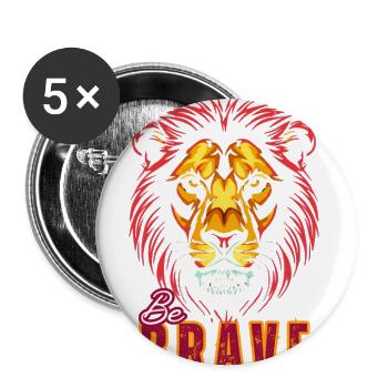 Be Brave Tiger Illustration - Buttons large 2.2'' (5-pack) - white